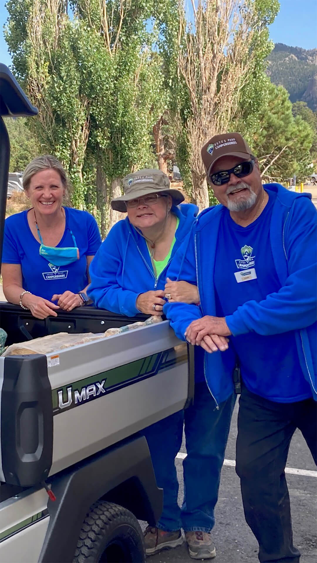 Volunteers helping on a project in Estes park